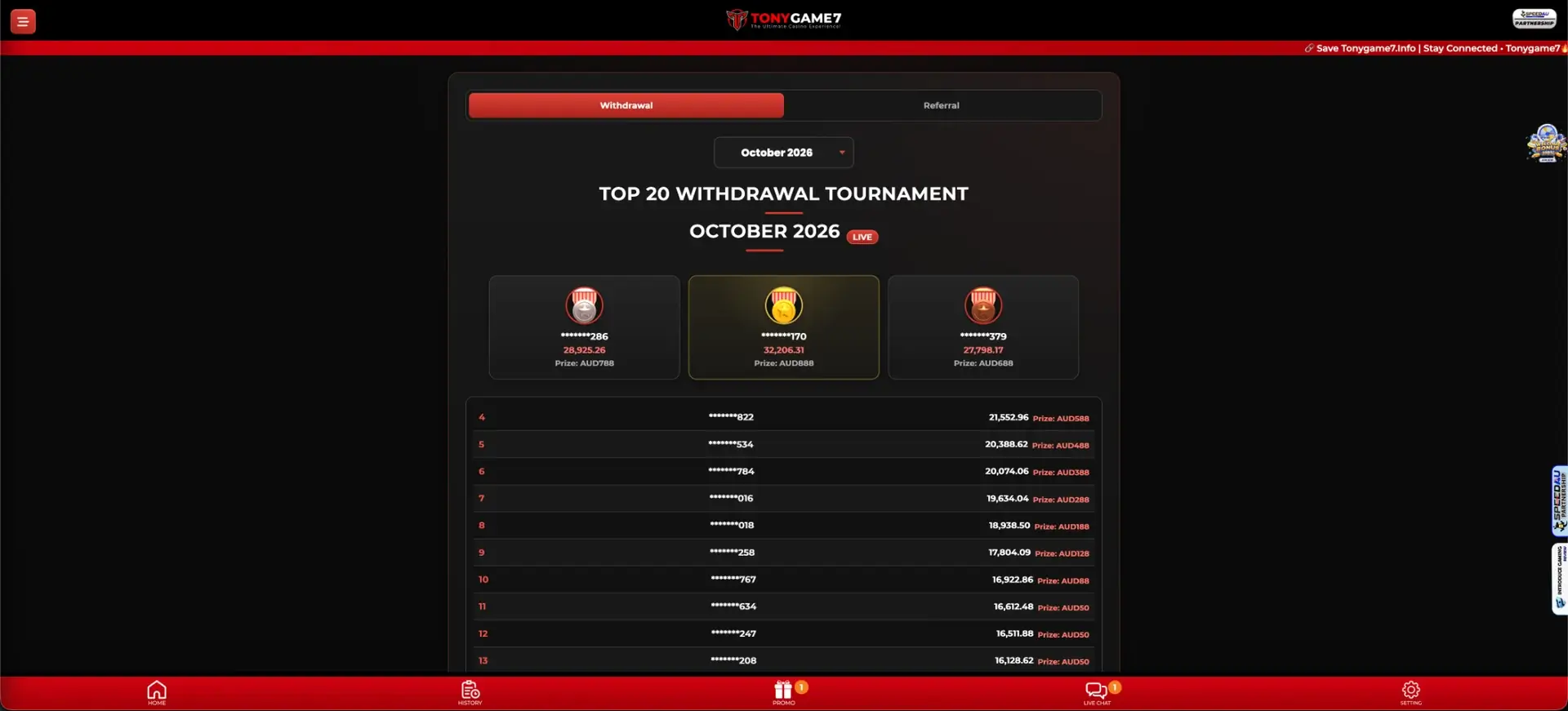 Tonygame7 Withdrawal at Tonygame7